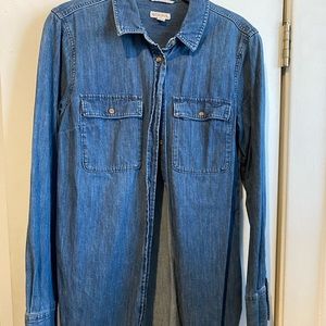 Denim button down